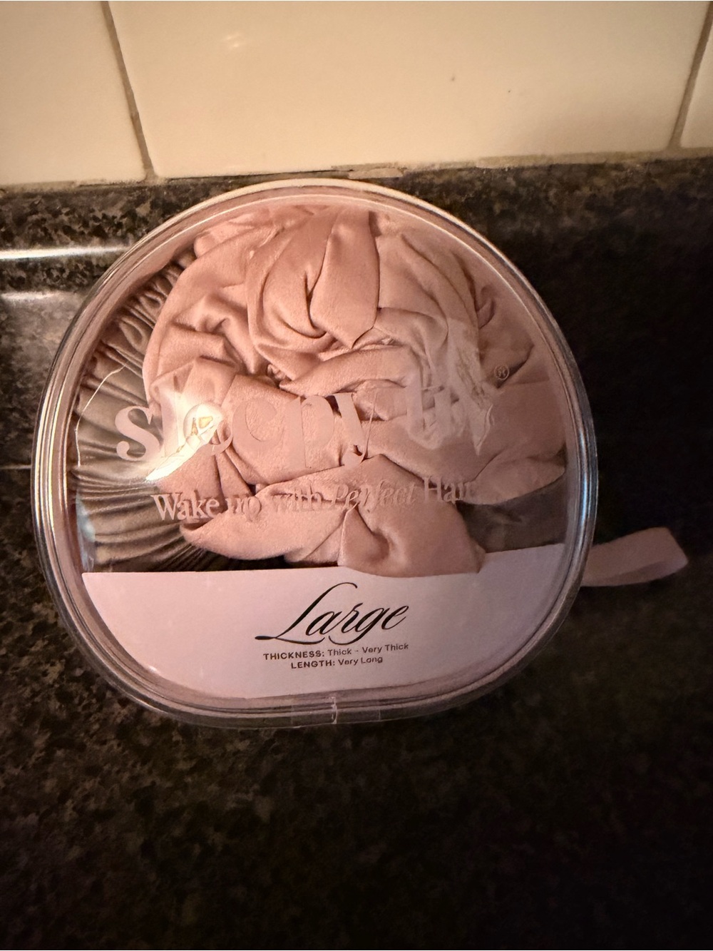 Large Satin Hair Scrunchie - Blush Pink